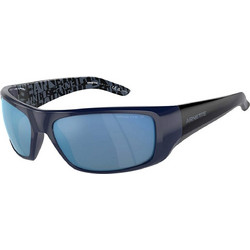 Arnette AR4182 291422 Ανδρικά Γυαλιά Ηλίου Ορθογώνια Κοκάλινα Μαύρα με Μπλε Καθρέπτη Φακό