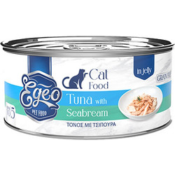 Egeo Pet Food Adult Grain Free with Tuna & Seabream in Jelly 85gr