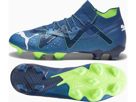 Puma Future Ultimate FG/AG 107355-03 Ποδοσφαιρικά Παπούτσια με Τάπες και Καλτσάκι Μπλε Πράσινα