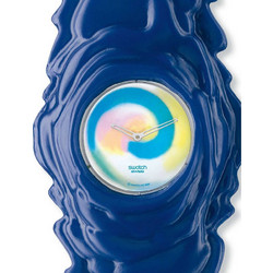 Swatch Γυναικείο Ρολόι με Μπλε Καουτσούκ Λουράκι SUJZ101S