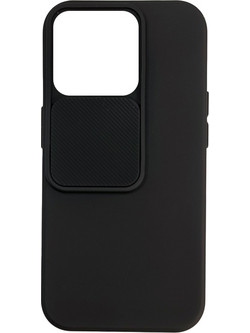 Powertech CamShield Soft Back Cover Black (iPhone 15 Pro)