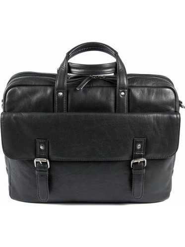 DOMLEATHERS DOMLEATHERS CASUAL ΔΕΡΜΑΤΙΝΟΣ ΕΠΑΓΓΕΛΜΑΤΙΚΟΣ ΧΑΡΤΟΦΥΛΑΚΑΣ ΩΜΟΥ DL7032 ΜΑΎΡΟ