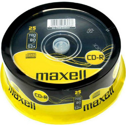 MAXWELL CakeBox25 Εγγράψιμα CD-R 52x 700MB Cake Box 25τμχ 0037344 - 0037344