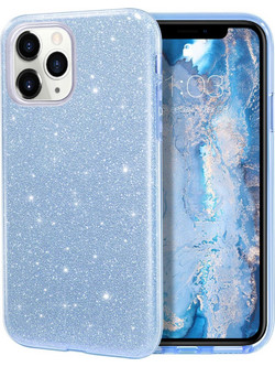 Θήκη iPhone 12 Pro Max Forcell Glitter Shine Cover Hard Case -Γαλάζιο