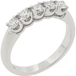 Million Diamonds Γυναικείο Δαχτυλίδι Σειρέ Μισόβερο από Χρυσό 18K Ασημί με Διαμάντι RL19387