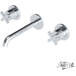 Μπαταρία Νιπτήρος Εντοιχισμού 3 Οπών ELLE CROSS 38118-100 CHROME LA TORRE
