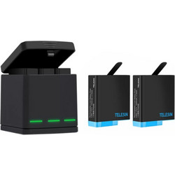 Telesin GP-BNC-801 3-slot Charger with Batteries (Hero8)