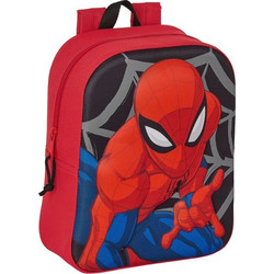 Safta Spider-Man 3D Σχολική Τσάντα Πλάτης Νηπιαγωγείου Μαύρη Κόκκινη 642369011