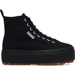 Superga 2708 Hi Top Γυναικεία Sneakers Flatforms Μποτάκια Μαύρα S2123DW-996
