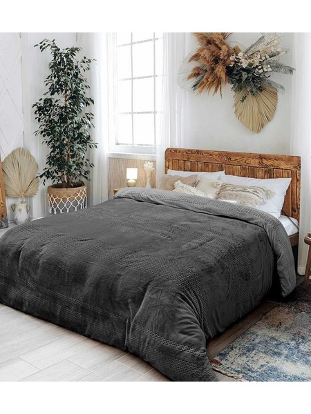 Κουβέρτα Καναπέ (125x170) Array Anthracite MADI