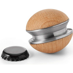 Ανοιχτήρι Boule 353017 5cm Natural-Inox Philippi Ατσάλι,Ξύλο