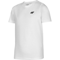 4F Παιδικό T-Shirt Κοντομάνικο Λευκό HJL22-JTSM001-10S