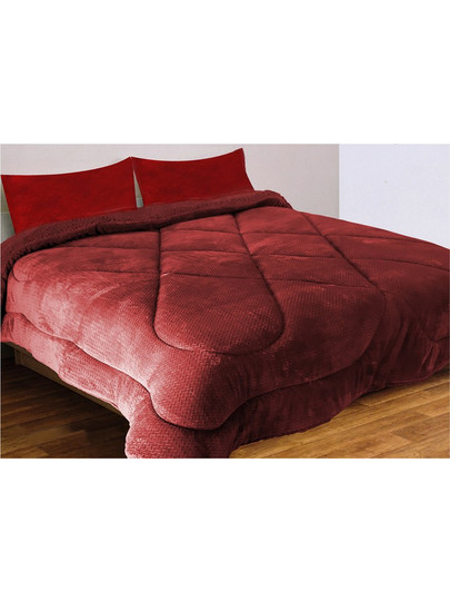 Mc Decor Σετ Κουβερτοπάπλωμα Μονό 160x230 Waves Burgundy