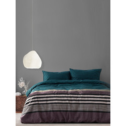 Kocoon Σετ Σεντόνια Μονά Βαμβακερά 160x270 Komo Blue