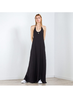 Libertee Maxi Καλοκαιρινό Καθημερινό Φόρεμα Μαύρο 10.42.24