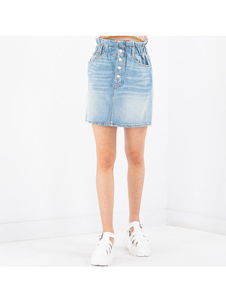 Scotch & Soda The Break Μίνι Φούστα Τζιν Ψηλόμεση Pencil Γαλάζια 169855-SC4994
