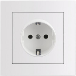 Entac Arnold Recessed wall socket earthed White