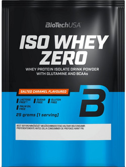 Biotech USA ISO Whey Zero Salted Caramel Πρωτεΐνη Ορού Γάλακτος Γράμμωσης Χωρίς Λακτόζη & Γλουτένη 25gr