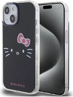 Hello Kitty IML Kitty Face case for iPhone 15 - black