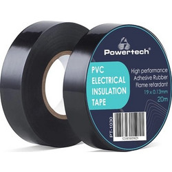 Powertech μονωτική ταινία υψηλής αντοχής PT-1030, 19mm, 20m, μαύρη