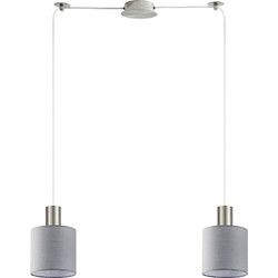 Home Lighting Κρεμαστό Φωτιστικό Οροφής Δίφωτο E27 Γκρι SE21-NM-4-NM2-SH2 77-8424
