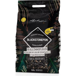 LECHUZA BLACKSTONEPON Υπόστρωμα Φύτευσης 12lt με Λίπασμα σε Μαύρο Χρώμα για Φυτά Εσωτερικού Χώρου για Γλάστρες Lechuza