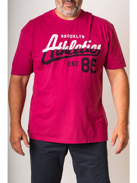 T-SHIRT K/M REDFIELD ΜΕ ΣΤΑΜΠΕΣ. - ΜΩΒ