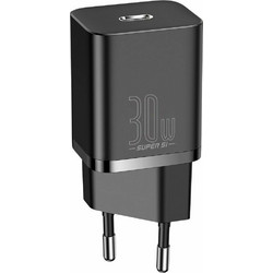 Baseus Φορτιστής Χωρίς Καλώδιο με Θύρα USB-A & USB-C 30W Power Delivery Black