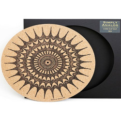 Simply Analog Turntable Cork Mat with print-Iris