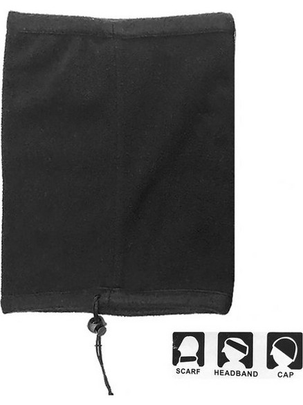 Κασκόλ Πολλαπλών Χρήσεων Fleece Black 30x25εκ. teen-4ty 20-820 - teen-4ty - 20-820-black