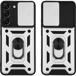 Sonique Ring Armor Campro Back Cover Silver (Samsung Galaxy S22 Plus)