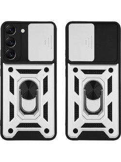 Sonique Ring Armor Campro Back Cover Silver (Samsung Galaxy S22 Plus)