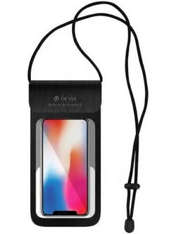 DEVIA STRONG WATERPROOF BAG SMARTPHONE ΕΩΣ 5.8" (CLEAR - BLACK)