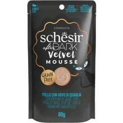 Schesir After Dark Adult Velvet Mousse Grain Free with Chicken & Quail Egg 80gr