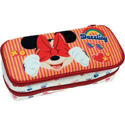 Gim Minnie Comfy Routine Κασετίνα με 2 Θήκες Πορτοκαλί 340-37144