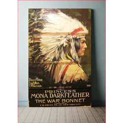 Πίνακας, Poster of the 1914 movie The War Bonnet