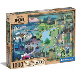 Puzzle Clementoni Disney Maps 101 Dalmatians 1000 Κομμάτια