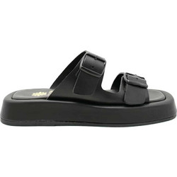 Flatforms Γυναικείες σε μαύρο δέρμα