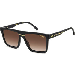 Carrera CA03/S 00386 Ανδρικά Γυαλιά Ηλίου Τετράγωνα Κοκάλινα Μαύρα με Καφέ Degradee Φακό