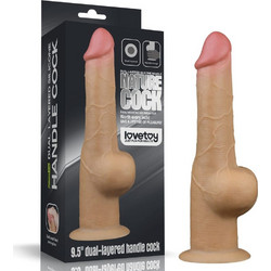 Lovetoy Dual Layered 9.5" Ρεαλιστικό Dildo με Βεντούζα & Όρχεις 25cm Flesh