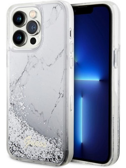 Guess Liquid Glitter - θήκη για Apple iPhone 14 Pro Max - Λευκό