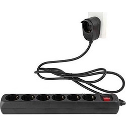 REV power strip 6+1-fach 2m black Powersplit (0012692514 SW)