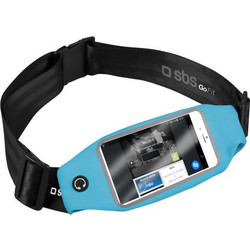 SBS WATER RESISTANT SPORTS BELT TOUCH POUCH FOR SMARTPHONE UP TO 5" blue