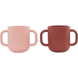 OYOY Kappy Σετ Ποτηράκια Σιλικόνης Dusty Mint/Choko