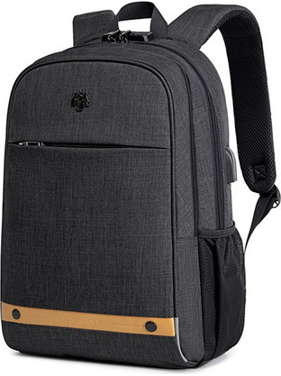 Golden Wolf GB00375 Αδιάβροχο Backpack Laptop 15.6" Black