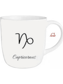 Κούπα Πορσελάνης Λευκή 200ml Ζώδιο Αιγόκερως ForHome 002292 - For Home