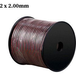 Ατερμάτιστο Καλώδιο 2x2mm Μαύρο - Κόκκινο 1m - 100m