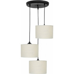 Heronia Lighting ΗΚ-01 Κρεμαστό Φωτιστικό Οροφής Τρίφωτο E27 Λευκό Φ20cm 14-0152