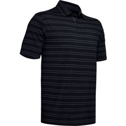 Under Armour Charged Cotton Scramble Stripe Ανδρική Αθλητική Μπλούζα Polo Μαύρη 1323455-002
