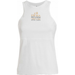 Deha Ribbed Halter Tank Top Γυναικείο Αθλητικό T-Shirt Λευκό B64031-10001